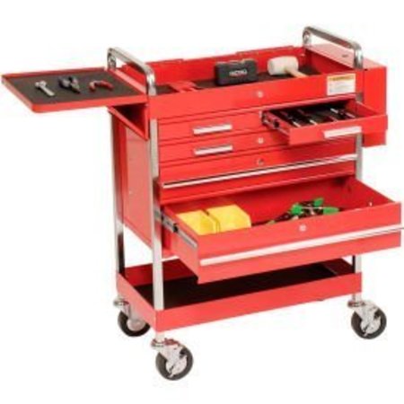 SUNEX Sunex Tools 8045 27" Professional 5 Drawer Red Tool Cart w/ Locking Top 8045